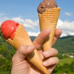 Frische Hofeis Kreationen 