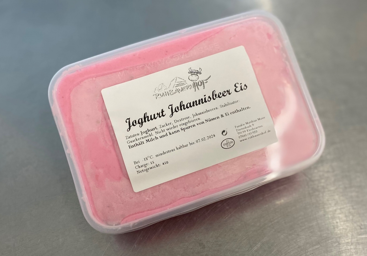 Neues Eis Etikett